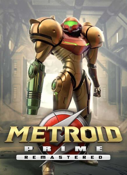 Samus Aran in Power Suit aus Metroid Prime, Sci-Fi Action.